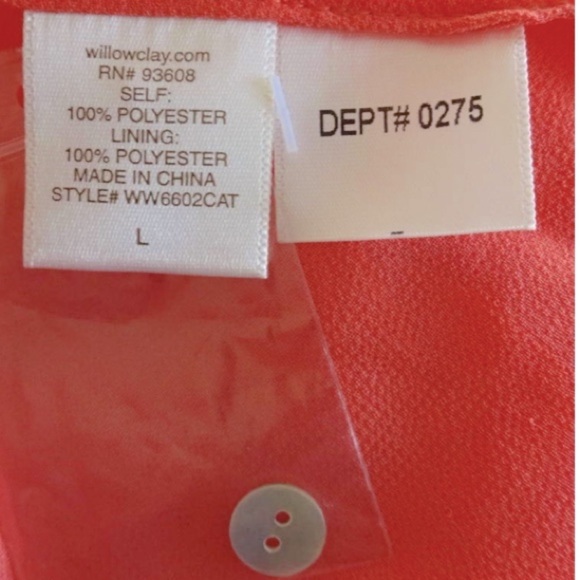 $98 Willow & Clay Circled in Lace Cami Top Large Orange Smocked Lace Tank Lined - Picture 10 of 14